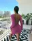 Sexy fashion cut-out ice silk dress