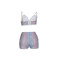 New polyester printing plus silver underwear plus shorts two-piece set