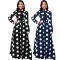 Sexy and fashionable digital printing long-sleeved dress