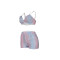 New polyester printing plus silver underwear plus shorts two-piece set