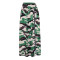 Large women's casual camouflage printed zip split elastic waist skirt