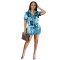 2023 summer new fashion casual printing set two-piece