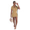 New summer fashion zipper pocket solid color dress