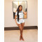 New summer fashion sexy gilded imitation leather short-sleeved shorts two-piece set
