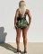 Camouflage printed vest shorts with two pieces of pit stripes