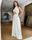 Sleeveless halter jumpsuit