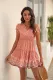 Sexy printed V-neck short-sleeved dress