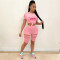 Large personalized print casual two-piece set
