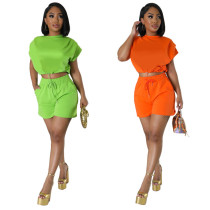 Short sleeve T-shirt sports casual shorts two-piece set