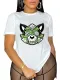 Large round neck loose T-shirt