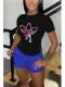 Large personalized print casual two-piece set