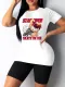 Large round neck loose T-shirt