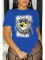 Large round neck loose T-shirt