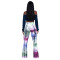 Tie-dyed micro-ram tights multi-color