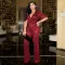 Sexy deep v-neck beaded jumpsuit