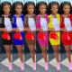 Large letter contrast casual sports two-piece set