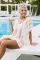 Hollow knit bikini holiday jacket