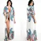 Printed holiday bikini sunscreen shirt beach skirt