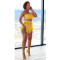 Sexy hand hook seaside smock knit casual swimsuit two-piece set