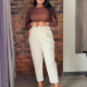 Large Fashion Casual High Waist Solid Suit Pants