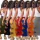 Solid color hole sexy buttock wrap skirt single skirt