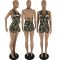 Summer New Hot Selling Fashion Sexy Casual Camo Set