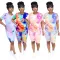 Printed casual home sports shorts set