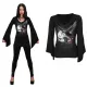 Women's Gothic Dark Wind Long Sleeve Round Neck T-Shirt