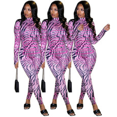 Fashion positioning printed sexy jumpsuit