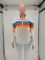 Fashion Lamb Wool Print Rainbow Coat