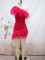 Oblique Shoulder Pleated Mini Dress Mesh Tug Dress Two Piece Set