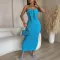 Popcorn bubble bra wrap hip dress