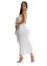 Popcorn bubble bra wrap hip dress