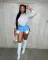 Strap sexy split PU leather shorts hot pants