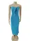 Popcorn bubble bra wrap hip dress