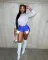 Strap sexy split PU leather shorts hot pants
