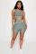 Fashion casual solid yoga two-piece set