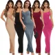 Sexy Solid Tone Strap Dress