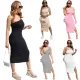 Sexy One Shoulder Strap Split Dress Fashionable Style Long Dress