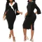 Sexy Fashion Solid V-Neck Dress