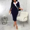 Sexy Fashion Solid V-Neck Dress