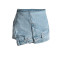 Washed Denim Irregular High Waist Elastic Pant Skirt