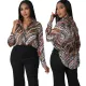 Sexy and fashionable digital printed multicolor shirt skirt