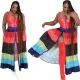 New fashion contrast pleated skirt