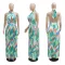 Fashion Digital Print Lace Up Dress