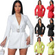 Fashion casual air layer professional dress (including belt)