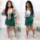 2023 NEW DENIM SOLID COLOR BELT BUTTON ZIP UP DRESS FRESH SWEET SKIRT