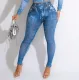 Imitation denim printed digital printed leggings