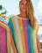Beach blouse color matching knit fringed skirt holiday knit