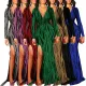 Sexy Fashion Split V-Neck Dress